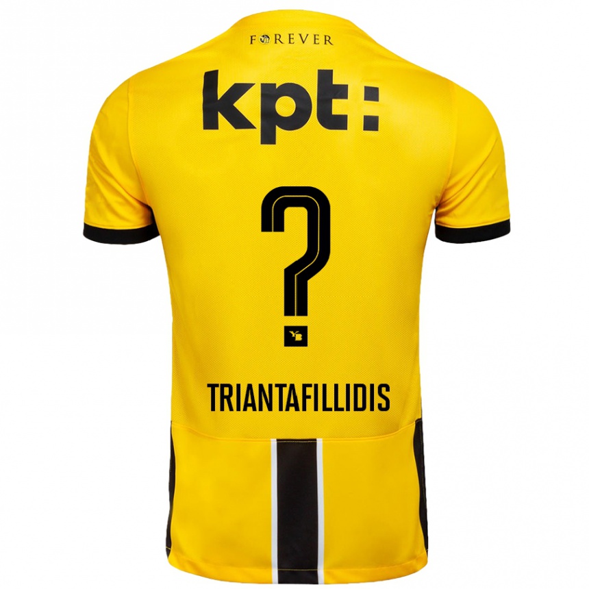 Enfant Football Maillot Nevin Triantafillidis #0 Jaune Noir Tenues Domicile 2024/25 Canada