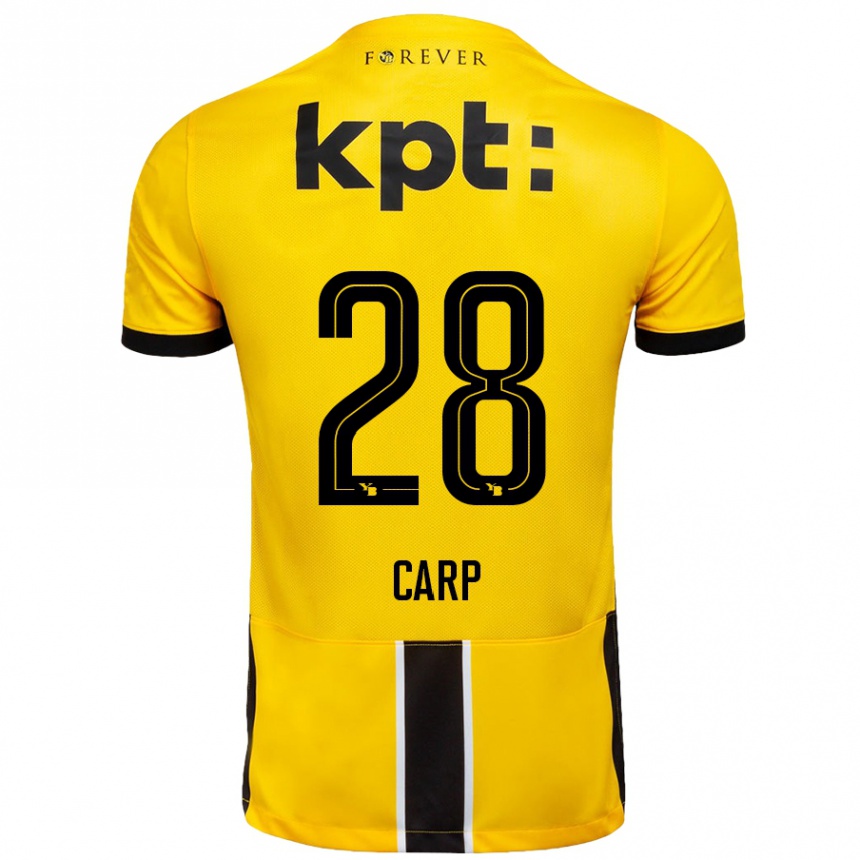 Enfant Football Maillot Cristina Carp #28 Jaune Noir Tenues Domicile 2024/25 Canada