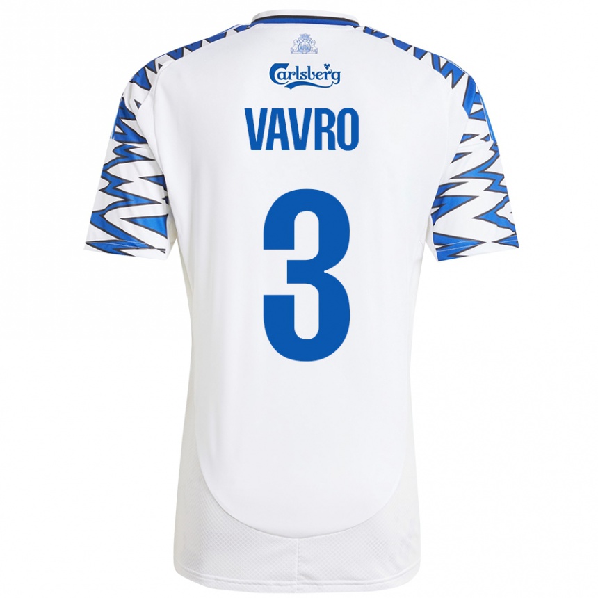 Kids Football Denis Vavro #3 White Sky Blue Home Jersey 2024/25 T-Shirt Canada