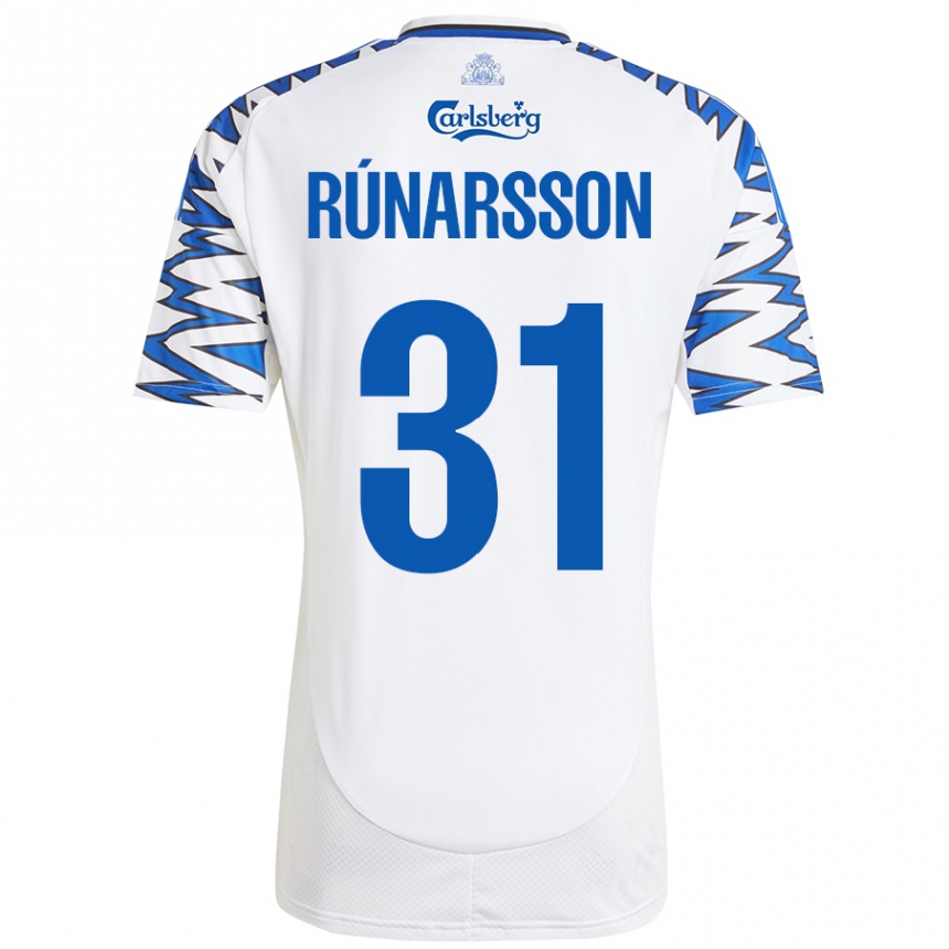 Kids Football Runar Alex Runarsson #31 White Sky Blue Home Jersey 2024/25 T-Shirt Canada