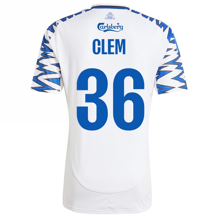 Kids Football William Clem #36 White Sky Blue Home Jersey 2024/25 T-Shirt Canada