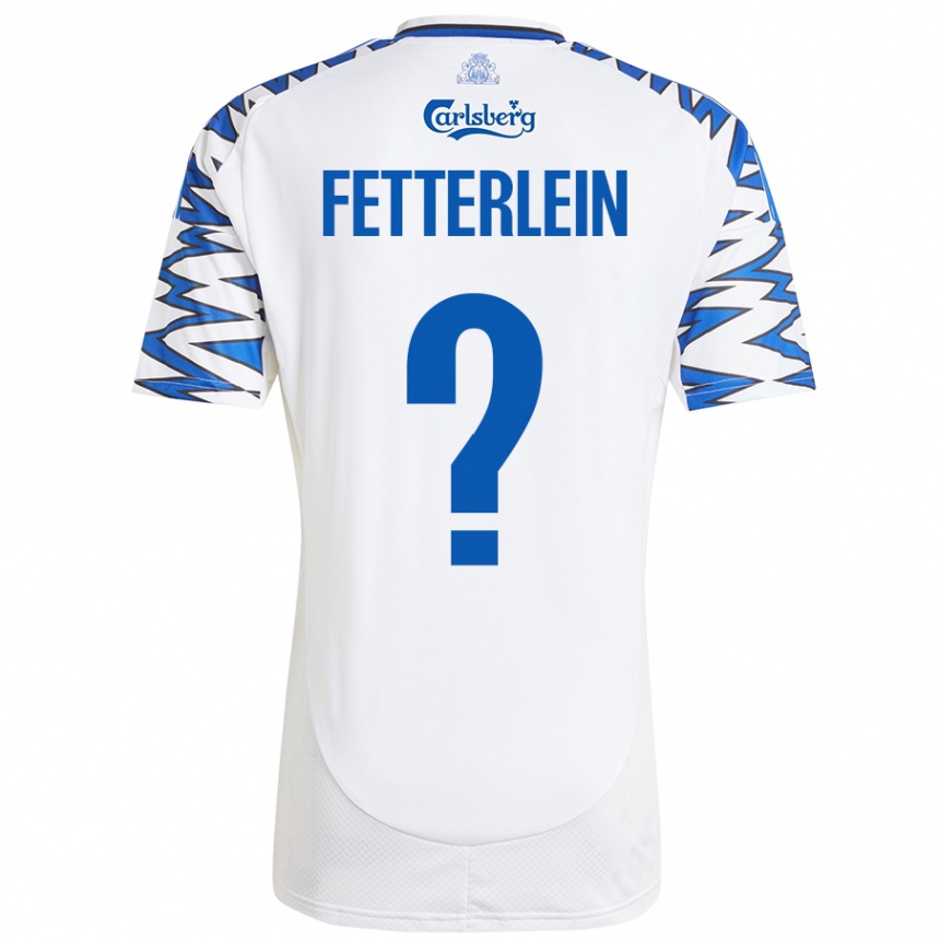 Kids Football Sean Fetterlein #0 White Sky Blue Home Jersey 2024/25 T-Shirt Canada