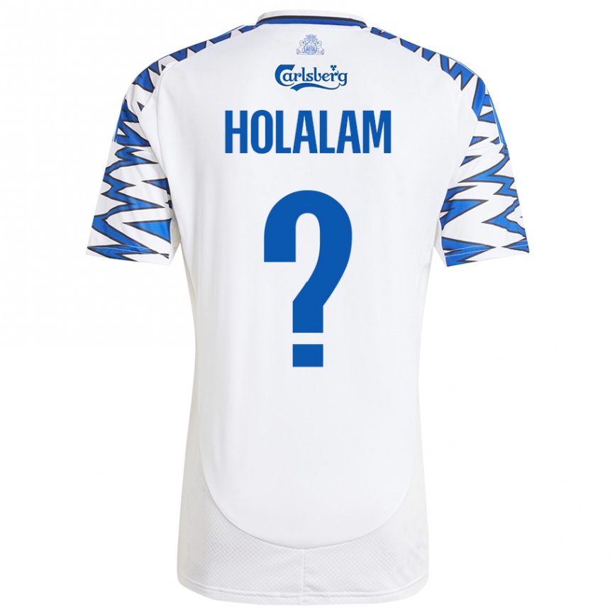 Kids Football Ishaq Holalam #0 White Sky Blue Home Jersey 2024/25 T-Shirt Canada