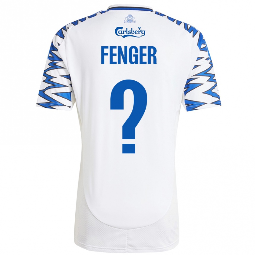 Kids Football Oskar Fenger #0 White Sky Blue Home Jersey 2024/25 T-Shirt Canada