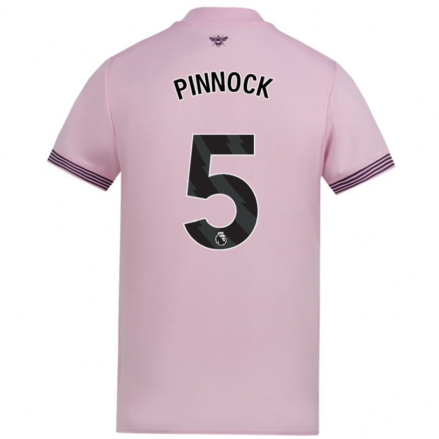 Kids Football Ethan Pinnock #5 Pink Away Jersey 2024/25 T-Shirt Canada