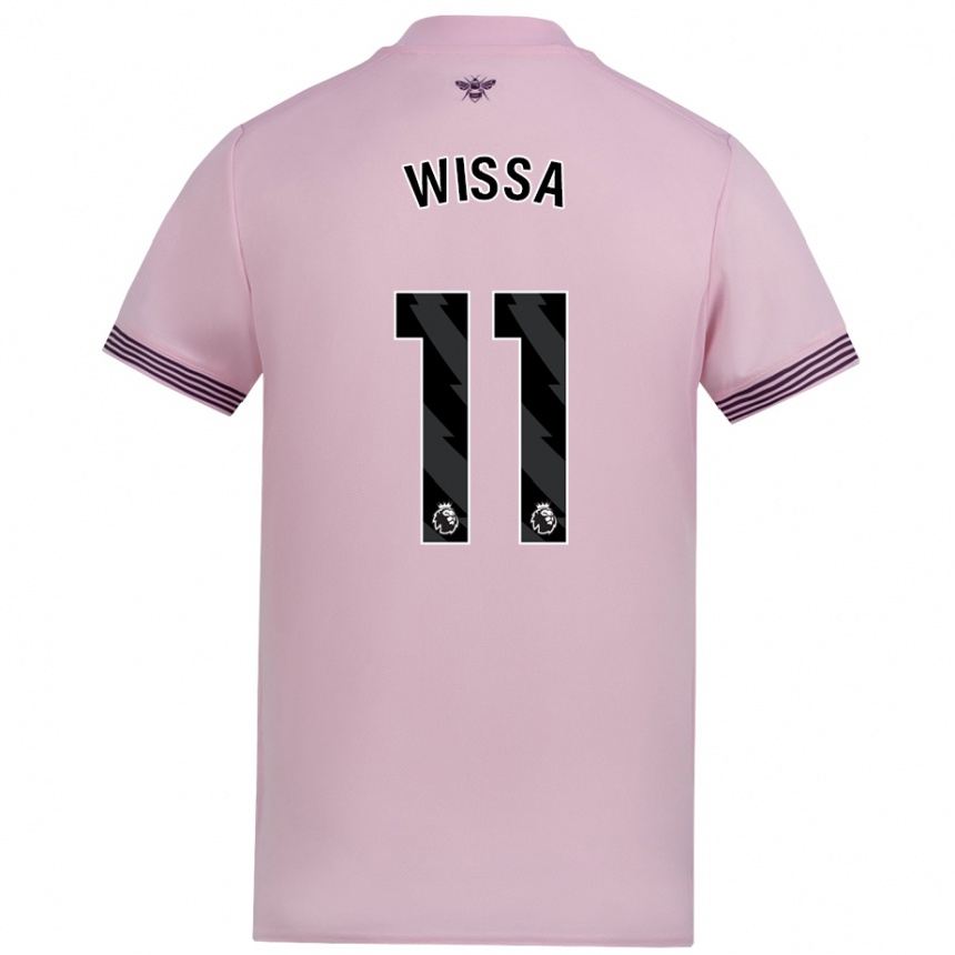 Kids Football Yoane Wissa #11 Pink Away Jersey 2024/25 T-Shirt Canada