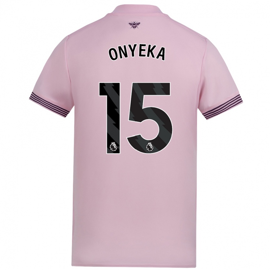 Kids Football Frank Onyeka #15 Pink Away Jersey 2024/25 T-Shirt Canada