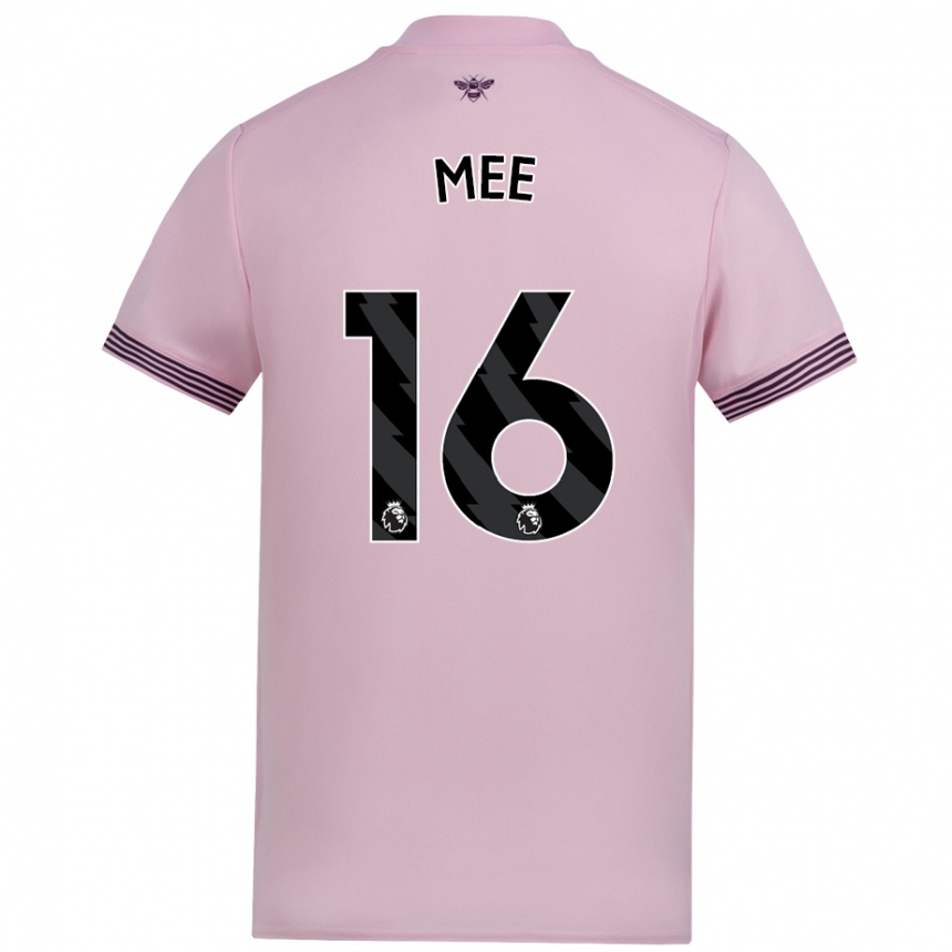 Kids Football Ben Mee #16 Pink Away Jersey 2024/25 T-Shirt Canada