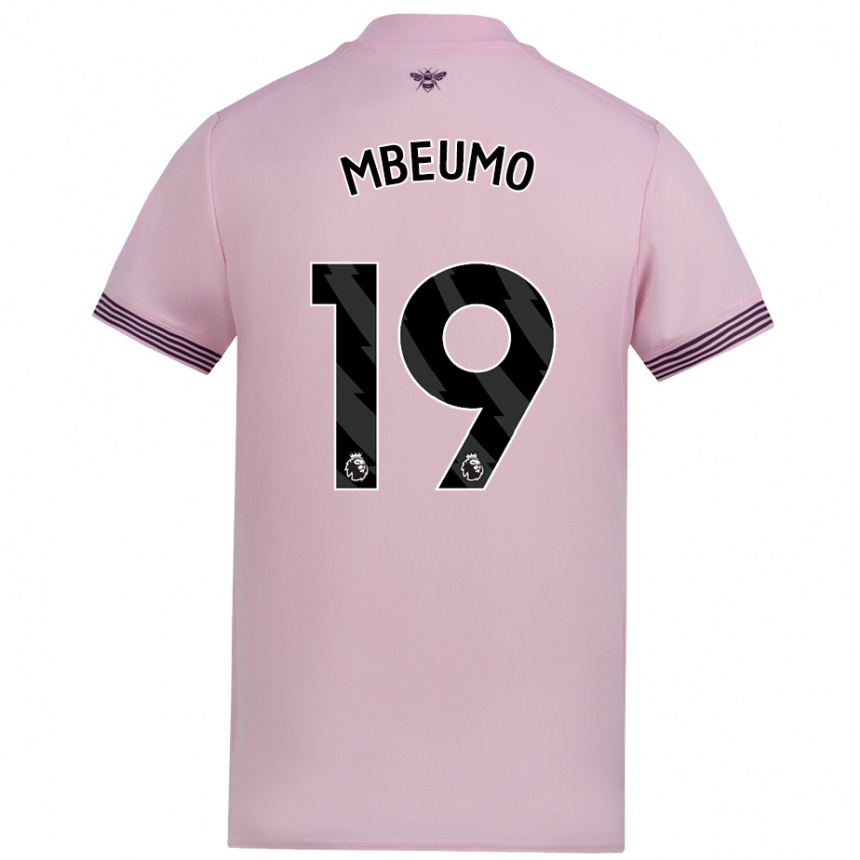 Kids Football Bryan Mbeumo #19 Pink Away Jersey 2024/25 T-Shirt Canada