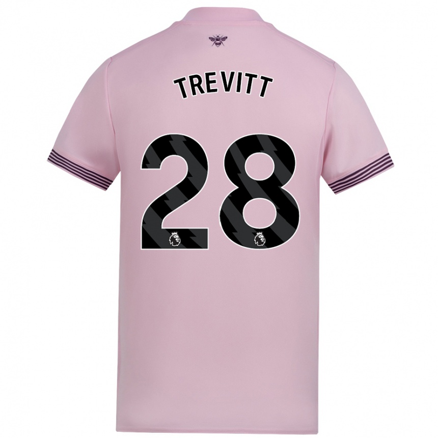 Kids Football Ryan Trevitt #28 Pink Away Jersey 2024/25 T-Shirt Canada