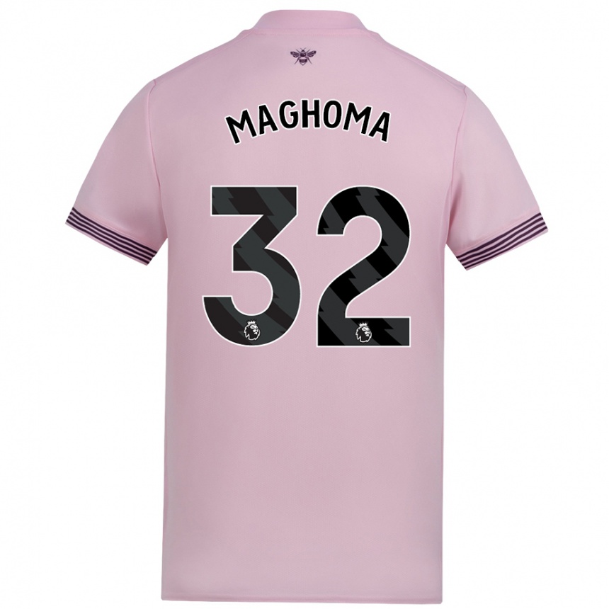 Kids Football Paris Maghoma #32 Pink Away Jersey 2024/25 T-Shirt Canada