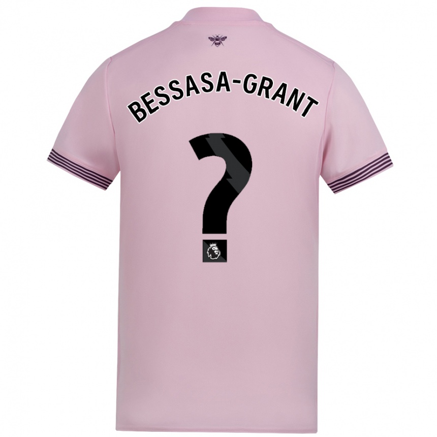 Kids Football Mekhai Bessasa-Grant #0 Pink Away Jersey 2024/25 T-Shirt Canada