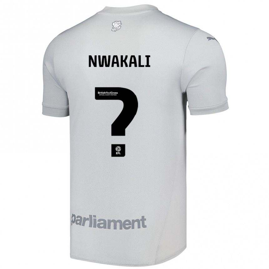 Kids Football Kelechi Nwakali #0 Silver Gray Away Jersey 2024/25 T-Shirt Canada