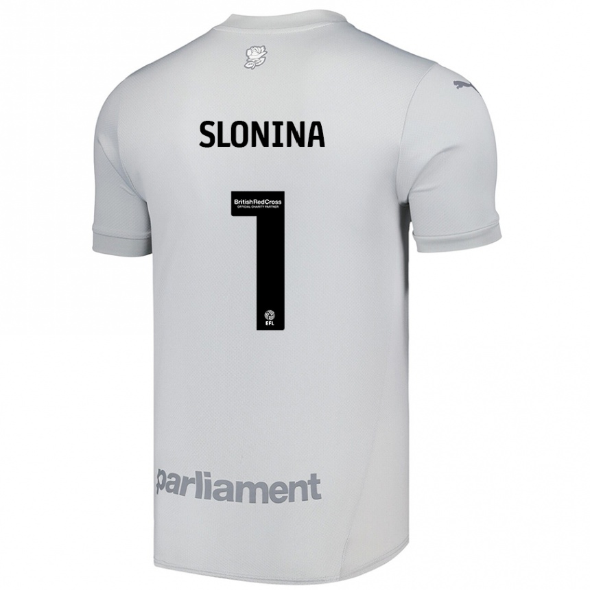 Kids Football Gabriel Slonina #1 Silver Gray Away Jersey 2024/25 T-Shirt Canada