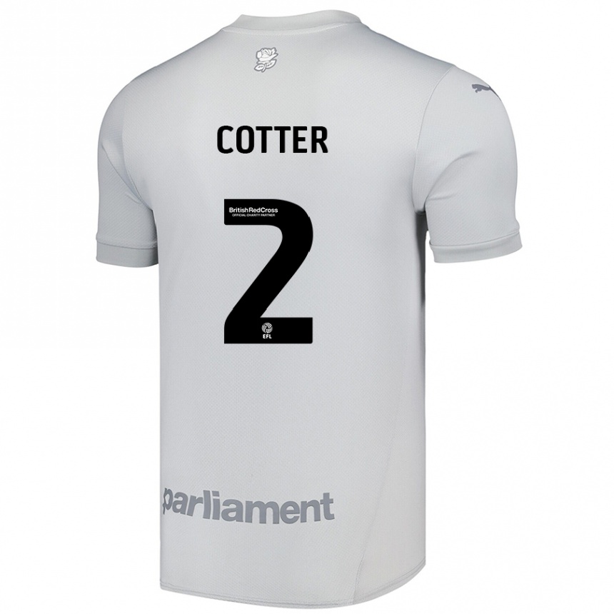 Kids Football Barry Cotter #2 Silver Gray Away Jersey 2024/25 T-Shirt Canada