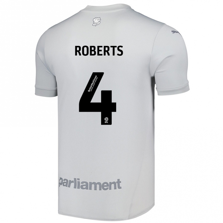 Enfant Football Maillot Marc Roberts #4 Gris Argenté Tenues Extérieur 2024/25 Canada