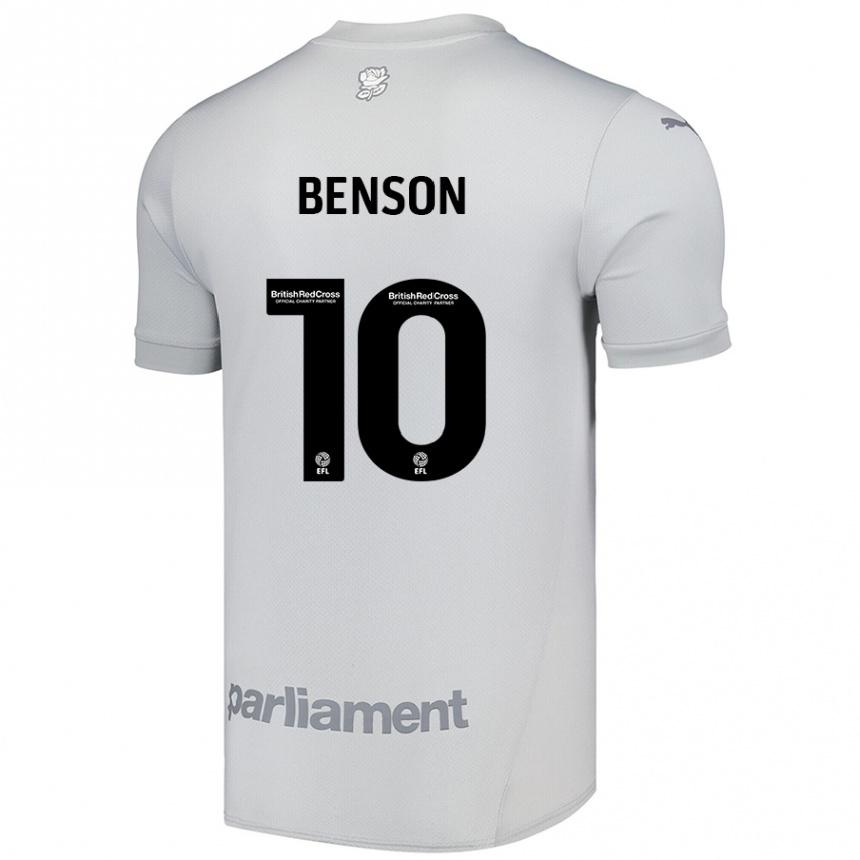 Kids Football Josh Benson #10 Silver Gray Away Jersey 2024/25 T-Shirt Canada