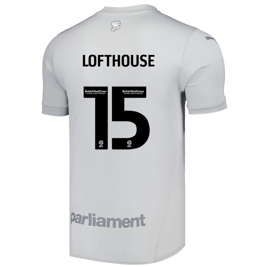 Kids Football Kyran Lofthouse #15 Silver Gray Away Jersey 2024/25 T-Shirt Canada