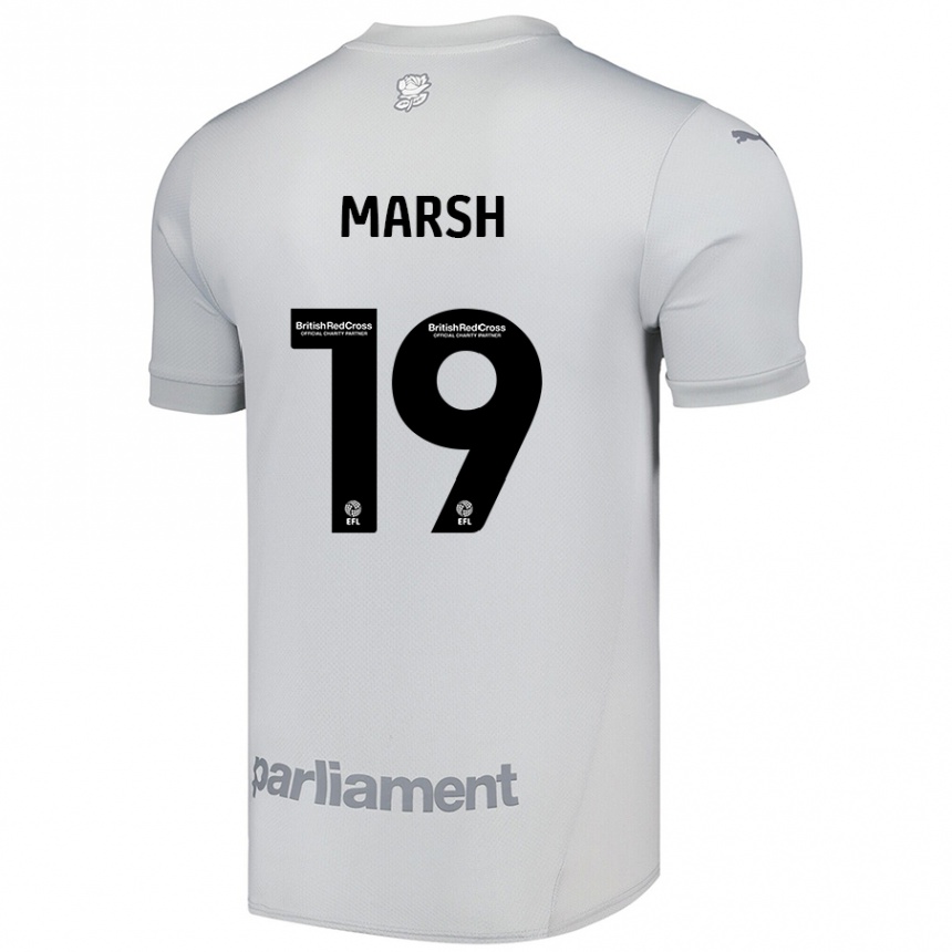 Kids Football Aiden Marsh #19 Silver Gray Away Jersey 2024/25 T-Shirt Canada