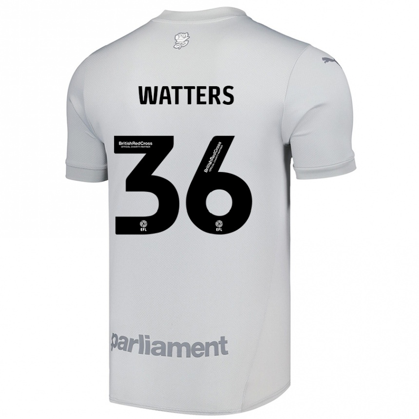 Kids Football Max Watters #36 Silver Gray Away Jersey 2024/25 T-Shirt Canada