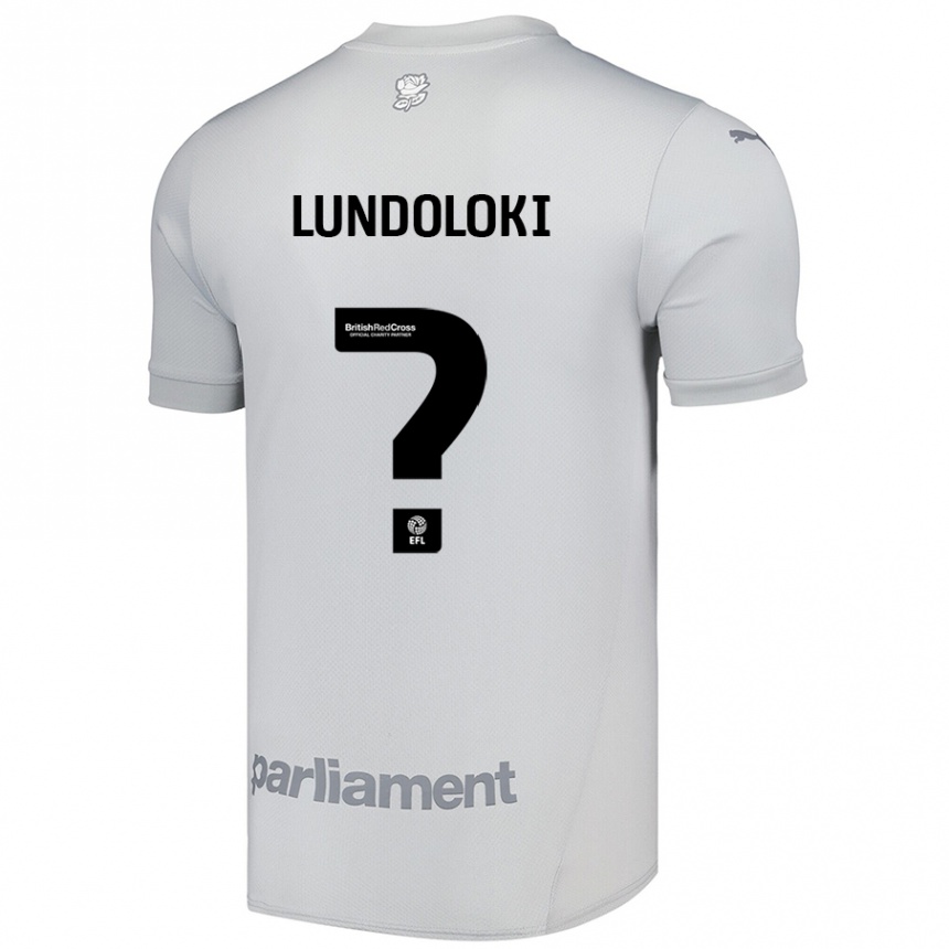 Kids Football Geoffrey Lundoloki #0 Silver Gray Away Jersey 2024/25 T-Shirt Canada