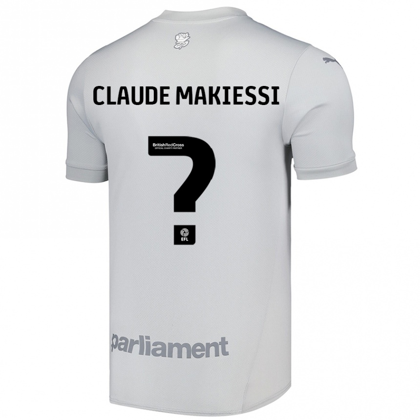 Kids Football Jean Claude Makiessi #0 Silver Gray Away Jersey 2024/25 T-Shirt Canada