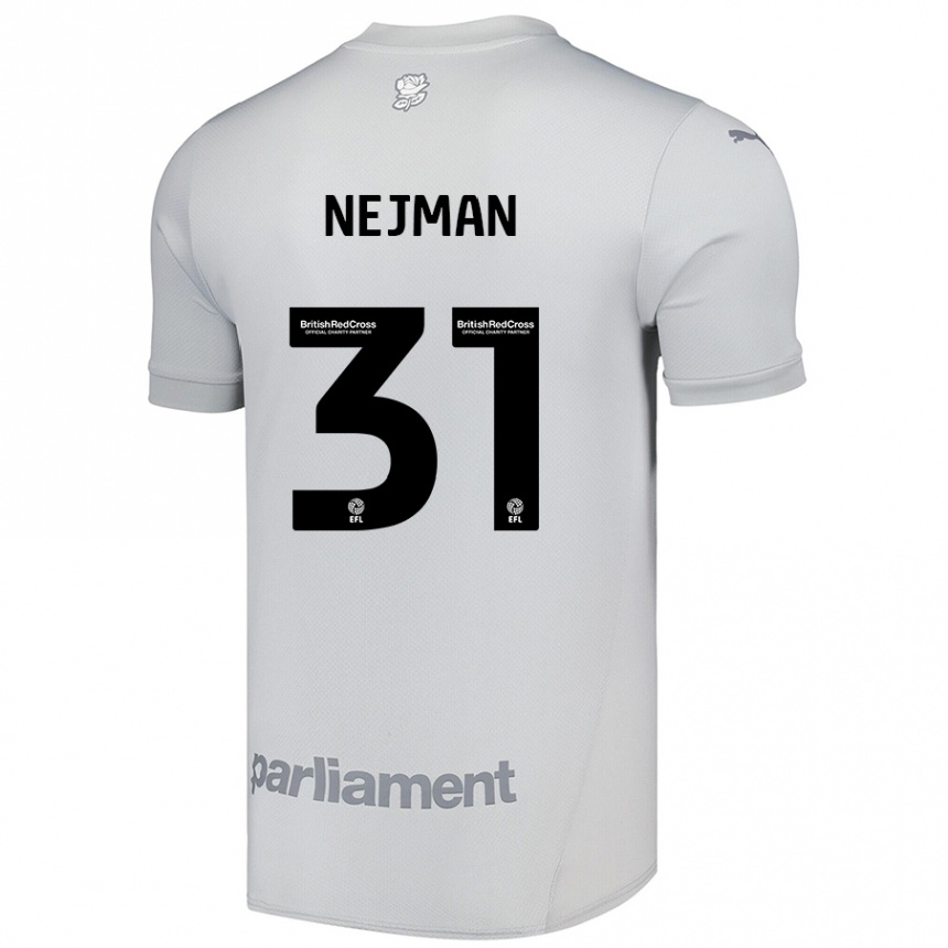 Kids Football Harrison Nejman #31 Silver Gray Away Jersey 2024/25 T-Shirt Canada