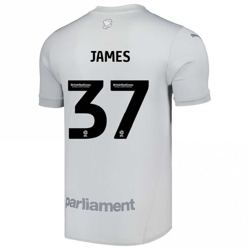 Kids Football Nathan James #37 Silver Gray Away Jersey 2024/25 T-Shirt Canada