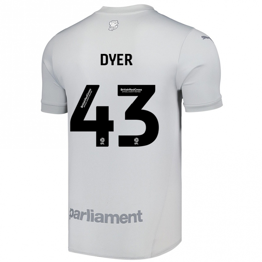 Kids Football Josiah Dyer #43 Silver Gray Away Jersey 2024/25 T-Shirt Canada