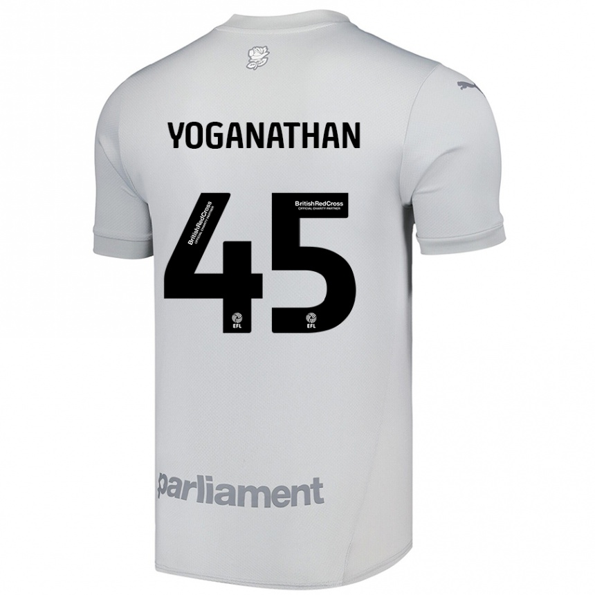 Kids Football Vimal Yoganathan #45 Silver Gray Away Jersey 2024/25 T-Shirt Canada