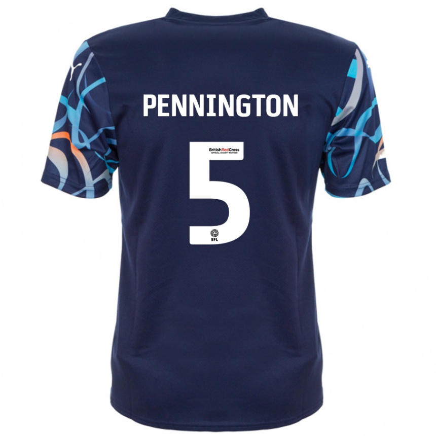 Kids Football Matthew Pennington #5 Navy Blue Away Jersey 2024/25 T-Shirt Canada