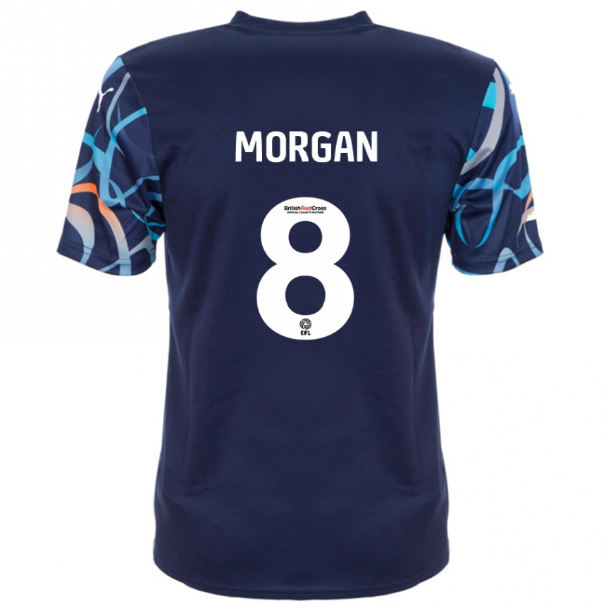 Kids Football Albie Morgan #8 Navy Blue Away Jersey 2024/25 T-Shirt Canada