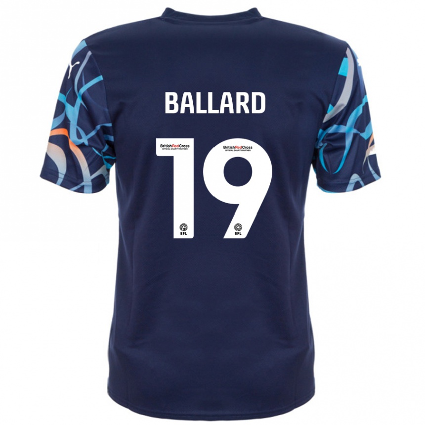 Kids Football Dom Ballard #19 Navy Blue Away Jersey 2024/25 T-Shirt Canada