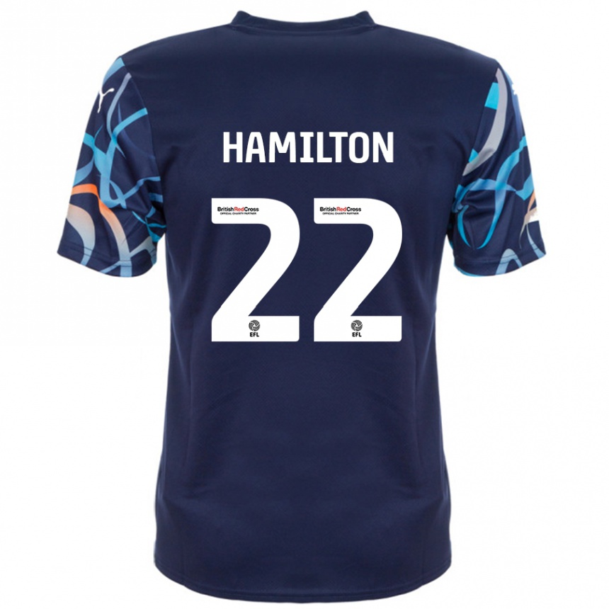 Kids Football Cj Hamilton #22 Navy Blue Away Jersey 2024/25 T-Shirt Canada