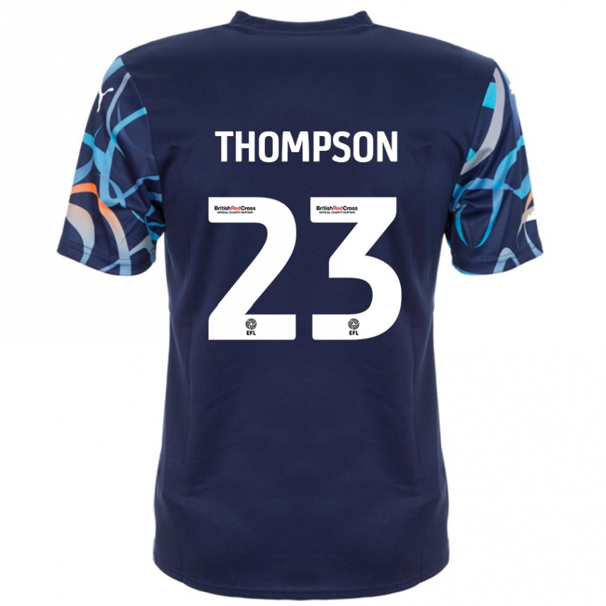 Kids Football Dominic Thompson #23 Navy Blue Away Jersey 2024/25 T-Shirt Canada