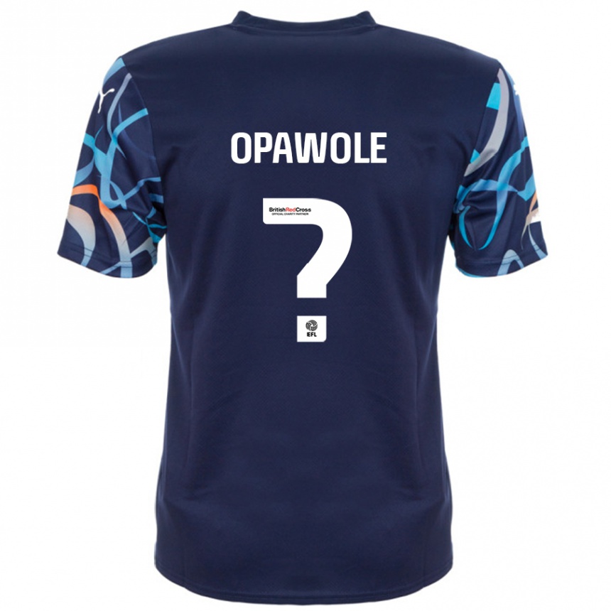 Kids Football Johnson Opawole #0 Navy Blue Away Jersey 2024/25 T-Shirt Canada