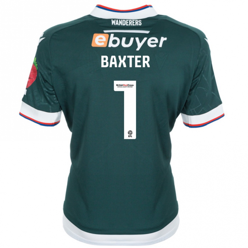 Enfant Football Maillot Nathan Baxter #1 Vert Foncé Tenues Extérieur 2024/25 Canada