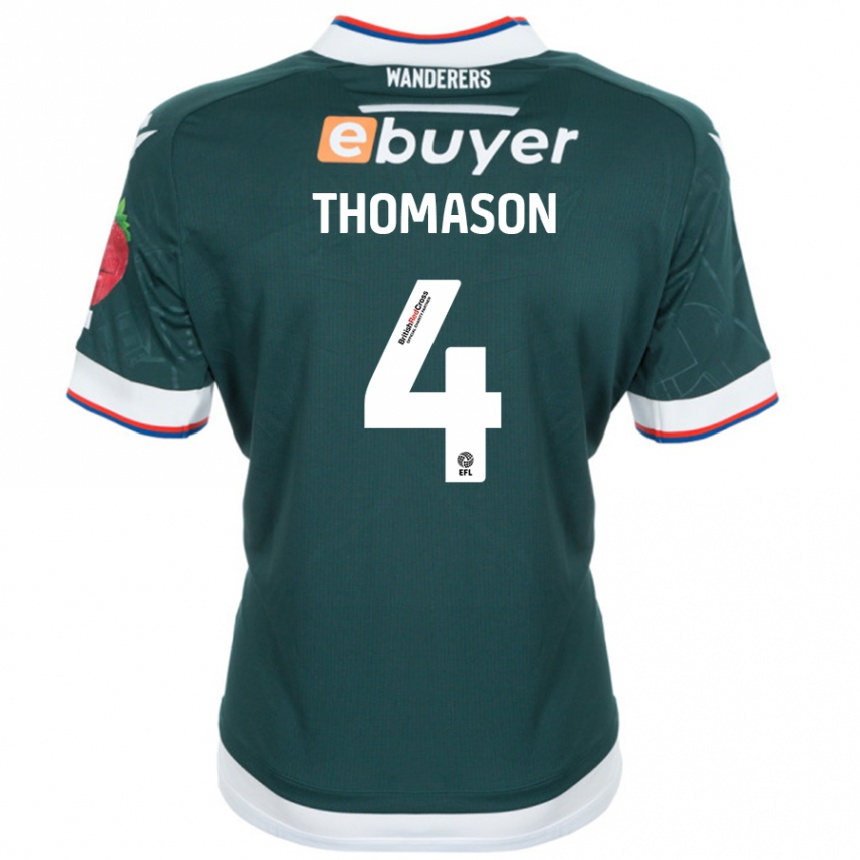 Enfant Football Maillot George Thomason #4 Vert Foncé Tenues Extérieur 2024/25 Canada