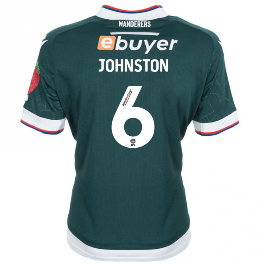 Enfant Football Maillot George Johnston #6 Vert Foncé Tenues Extérieur 2024/25 Canada