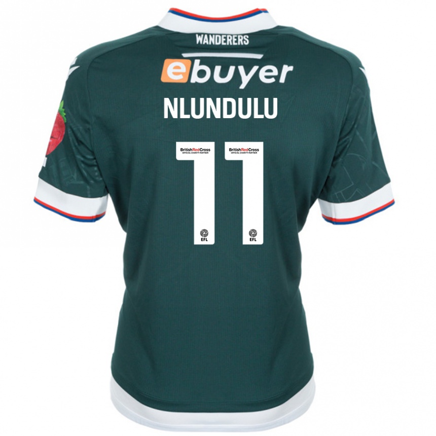 Enfant Football Maillot Dan Nlundulu #11 Vert Foncé Tenues Extérieur 2024/25 Canada