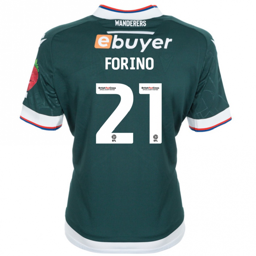 Enfant Football Maillot Chris Forino #21 Vert Foncé Tenues Extérieur 2024/25 Canada