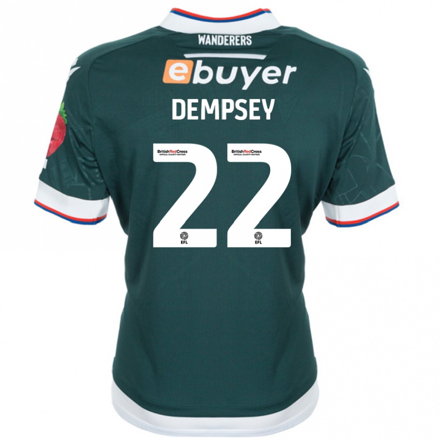 Enfant Football Maillot Kyle Dempsey #22 Vert Foncé Tenues Extérieur 2024/25 Canada