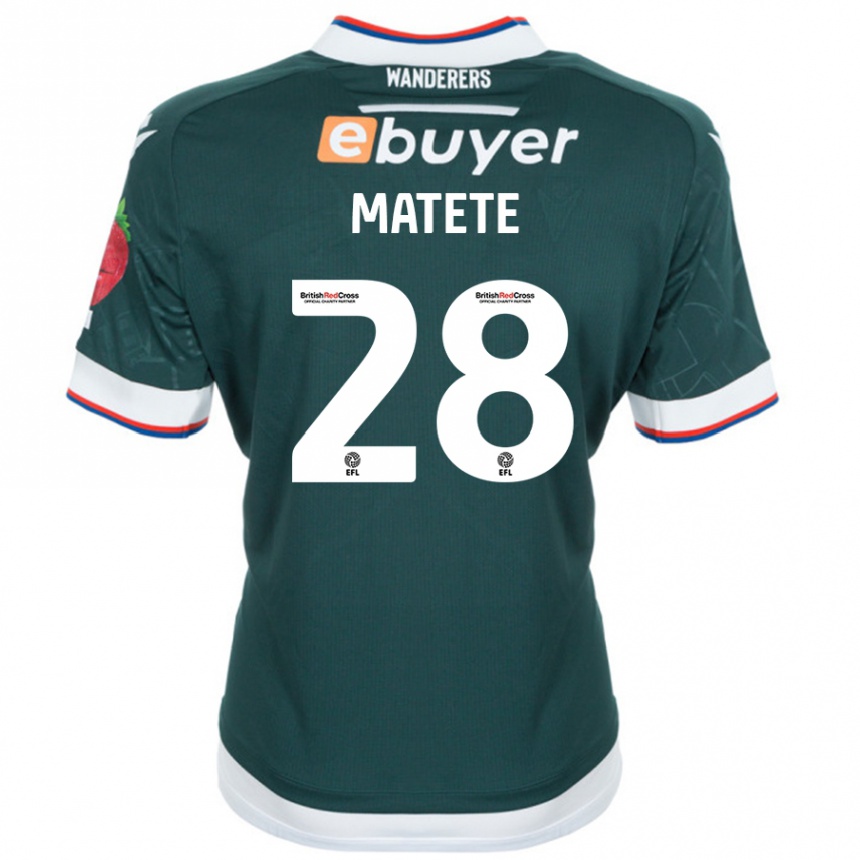 Enfant Football Maillot Jay Matete #28 Vert Foncé Tenues Extérieur 2024/25 Canada