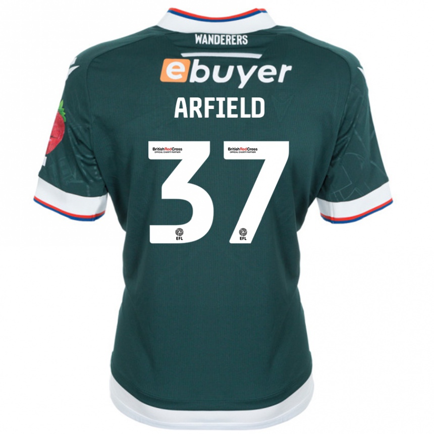 Enfant Football Maillot Scott Arfield #37 Vert Foncé Tenues Extérieur 2024/25 Canada