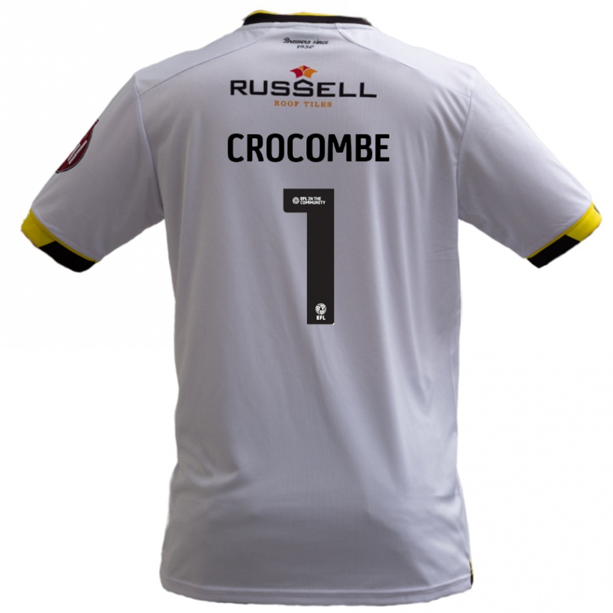 Kids Football Max Crocombe #1 White Away Jersey 2024/25 T-Shirt Canada