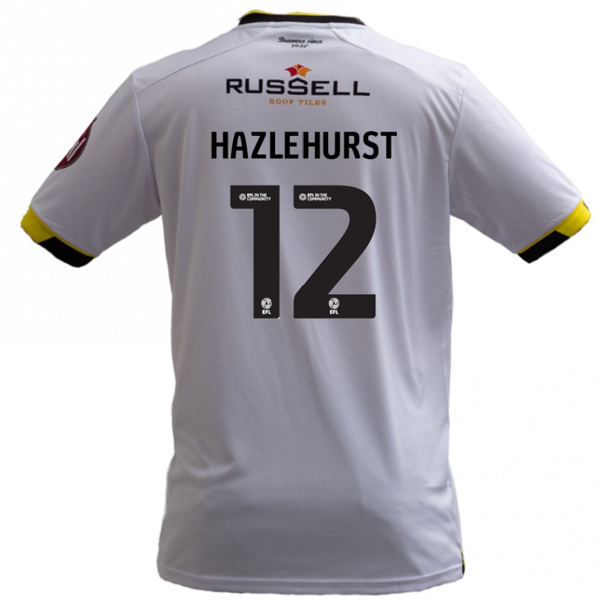 Kids Football Jack Hazlehurst #12 White Away Jersey 2024/25 T-Shirt Canada