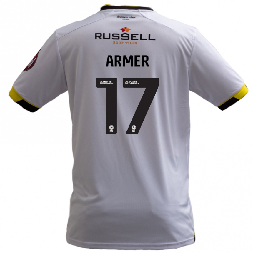 Kids Football Jack Armer #17 White Away Jersey 2024/25 T-Shirt Canada