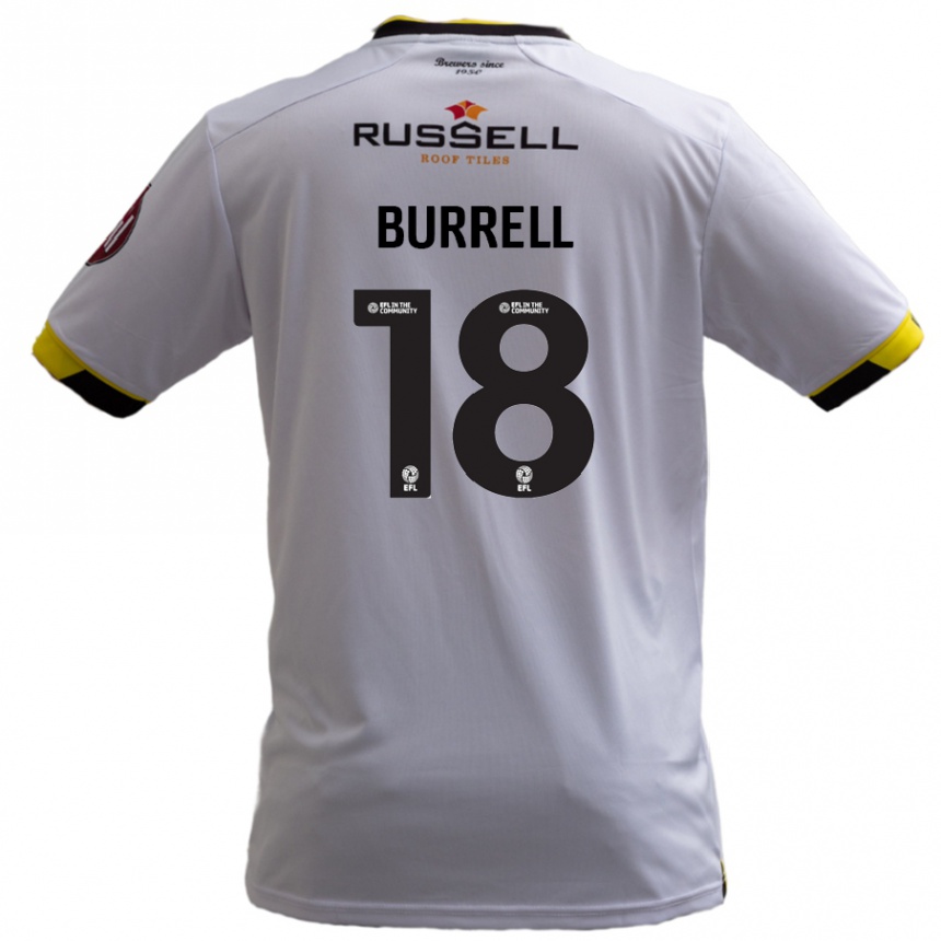 Kids Football Rumarn Burrell #18 White Away Jersey 2024/25 T-Shirt Canada