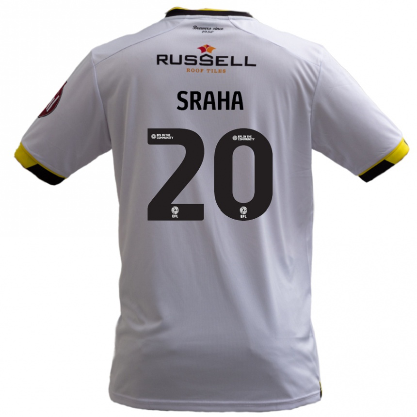 Kids Football Jason Sraha #20 White Away Jersey 2024/25 T-Shirt Canada