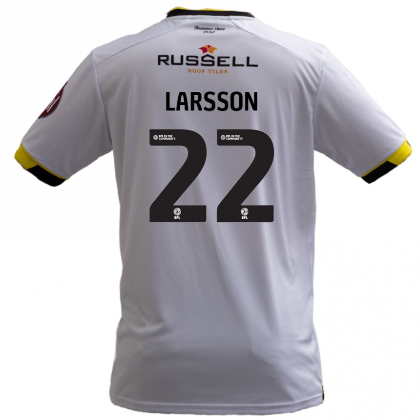 Kids Football Julian Larsson #22 White Away Jersey 2024/25 T-Shirt Canada